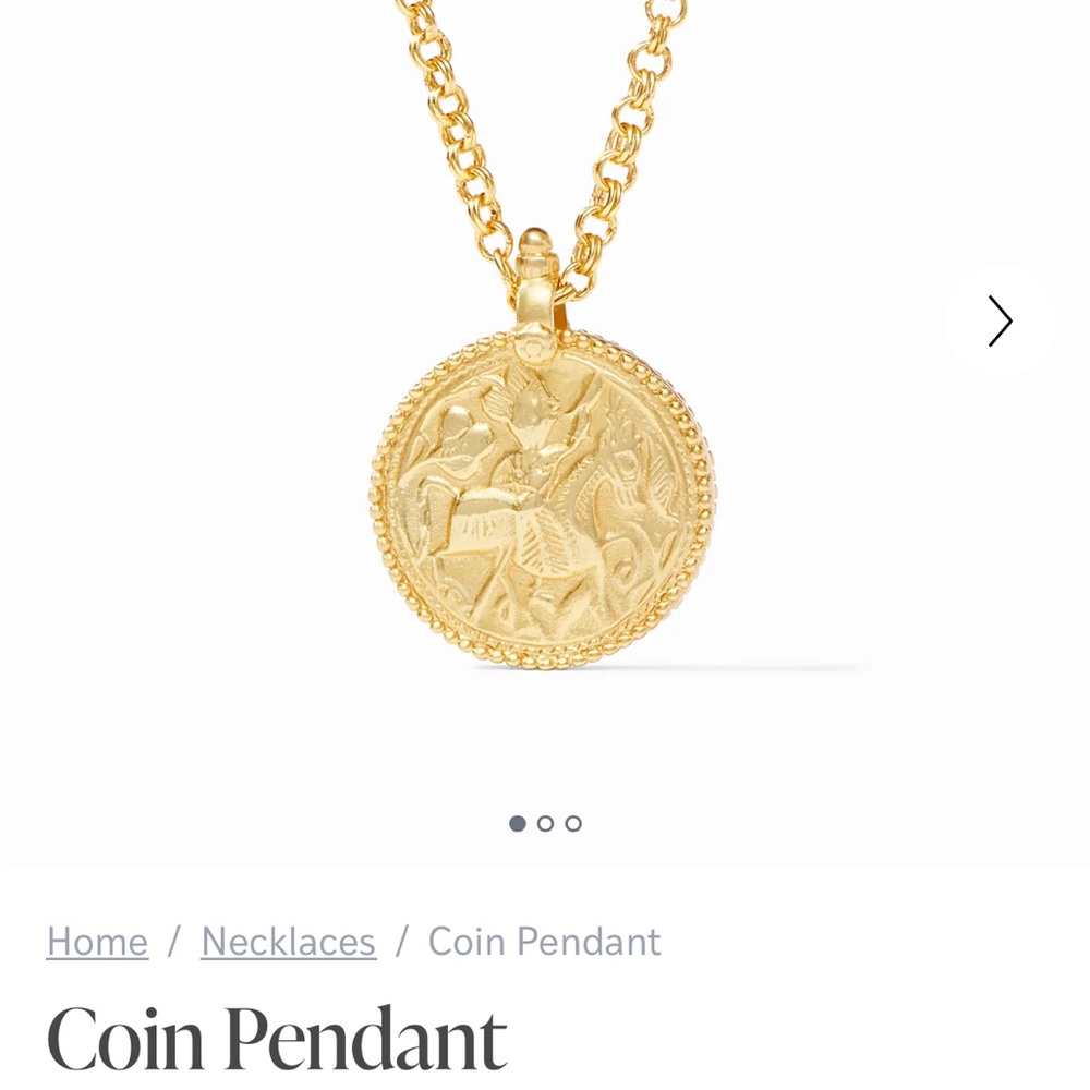 Julie Vos Gold Coin Pendant (no chain pendant only)